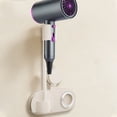 thumbnail image 3 of Gumesh Suction Cup Hair Dryer Holder, Wall Mounted No-Drill Bathroom Storage Rack for Hair Dryer and Curling Iron, Multifunctional Organizer with Strong Vacuum Suction, 3 of 6