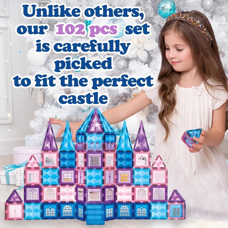 ピンズ5個セットSupreme Palace human made等 Little Pi Frozen Princess Castle Magnetic Tiles Set, 102 Pcs