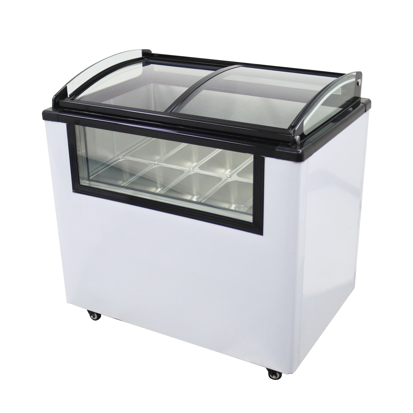 10 Pan Ice Cream Showcase Ice Cream Freezer Display Cabinet 136L