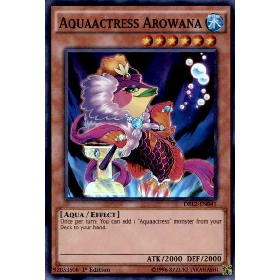 YuGiOh Dragons of Legend 2 Super Rare Aquaactress Arowana DRL2-EN041
