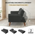 thumbnail image 5 of Aukfa 75" Deep Tufted Futon Convertible Sofa Bed, Linen Sleeper Couch for Home Office, Dark Gray, 5 of 10