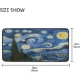 thumbnail image 3 of SKYSONIC 39x20 Inch Area Rug Van Gogh The Starry Night Art Door Mat Washable Non-Slip Throw Floor Carpet, 3 of 7