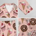 thumbnail image 6 of Top-kevin Womens Pajamas Set Cute Capybara Flowers Soft Long Sleeve Sleepwear Button Down Sets, 6 of 12