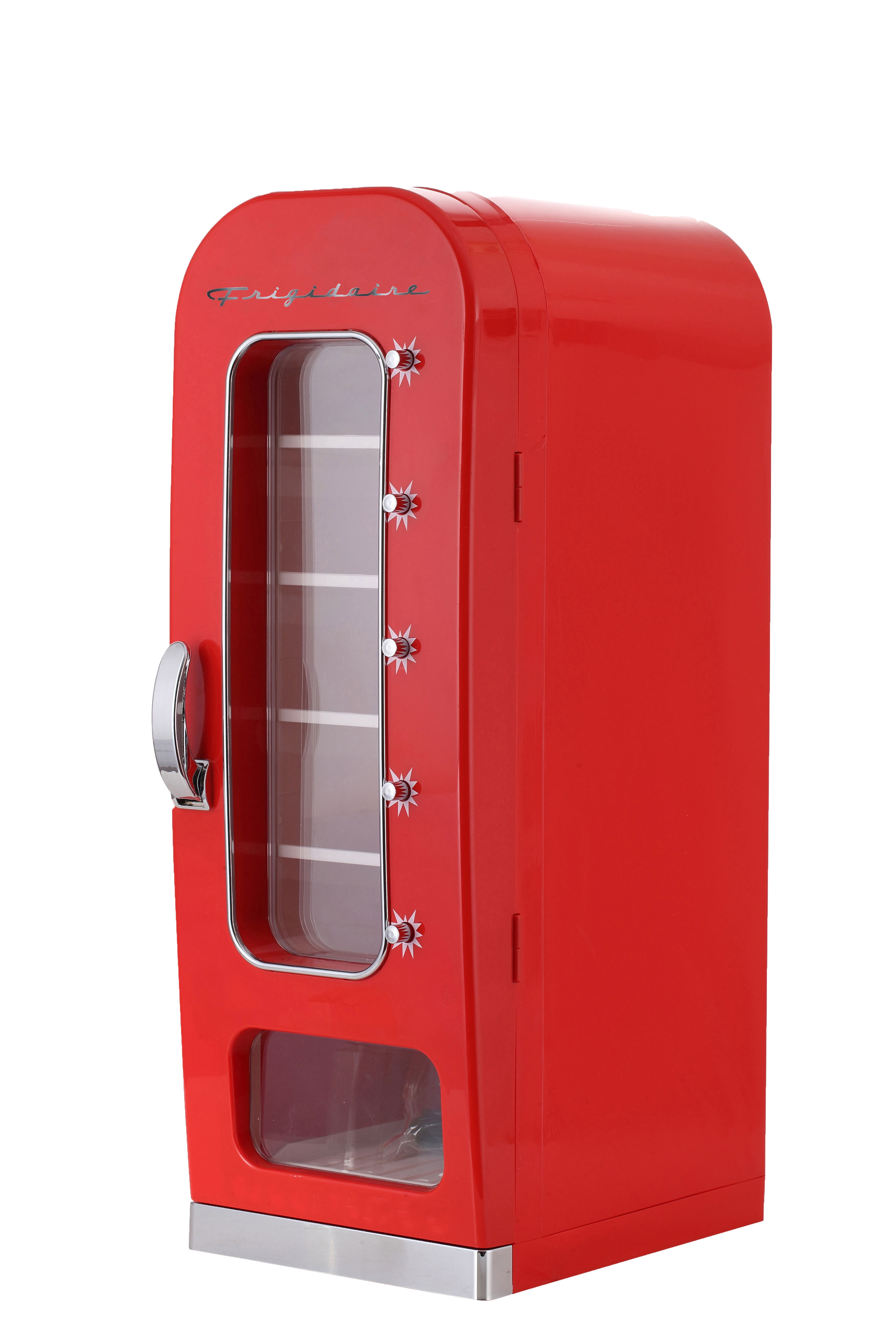 Frigidaire 0.6 cu. ft. Can Dispenser & Beverage Mini Personal Vending machine Fridge Cooler (EFMIS045) - Red, New, 20 inch Width