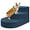 Navy blue-3-Step, variant on Stairs for Small Dogs, Steps for Small Dogs & Cats, 3 Steps Ramp for High Beds, Couch, Window, Sofa, Pet Stairs with Removable Washable Cover, Non-Slip Sturdy Pet Steps, Grey