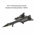 thumbnail image 3 of SR-71 Blackbird Reconnaissance Aircraft Model Building Blocks Set MOC Brick Toys, 3 of 16
