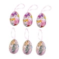 thumbnail image 3 of 6 piezas de adornos colgantes de huevos de Pascua, decoración colgante decorativa con cuerda colgante, adorno decorativo lindo para fiestas navideñas Estilo A, 3 of 8