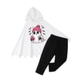 thumbnail image 3 of Kiijoy Girls Halloween Cute Graphic Hooded Cape Top Pants Two Piece Outfits, Sizes 0-9, 3 of 7