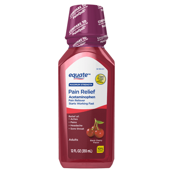 Equate Pain Relief, Black Cherry, 12 fl oz