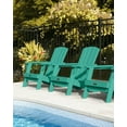 thumbnail image 4 of Outdoor Adirondack Chair, Outdoor Folding All-Weather HDPE Adirondack Chairs with 2 Cup Holders for Patio, Aqua, 4 of 8