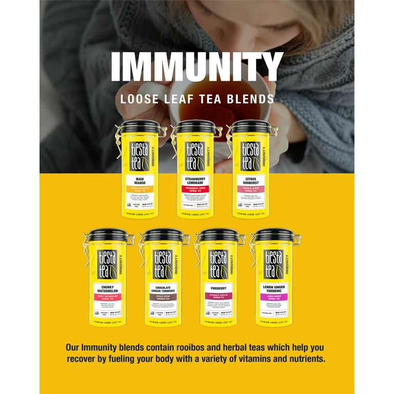 Tiesta Tea Maui Mango Immunity Loose Leaf Fruit Tea 5.5oz Canister