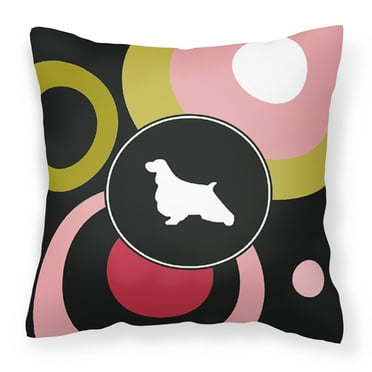 Carolines Treasures KJ1029PW1414 English Springer Spaniel Decorative   Canvas Fabric Pillow 14Hx14W multicolor