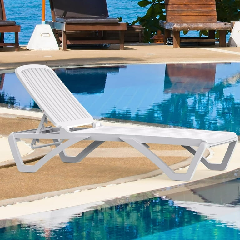 Pool Lounge Chair Plastic Chaise Lounge Outdoor Outdoor Chaise