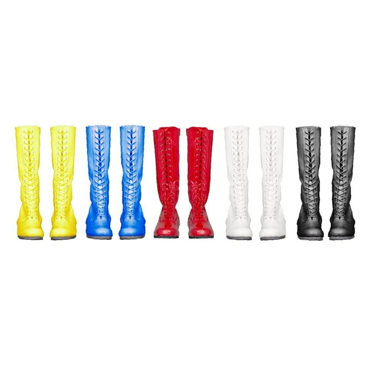 Pro Wrestling Lace Up Boots and Coordinating Wristbands Red Large Walmart