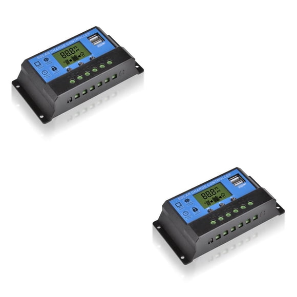 Bewildely Controlador de carga solar LED Digital 12V / 24V AGM GEL Regulador de Hogar Electrónica Industrial Regulación 30A 30A 2piezas
