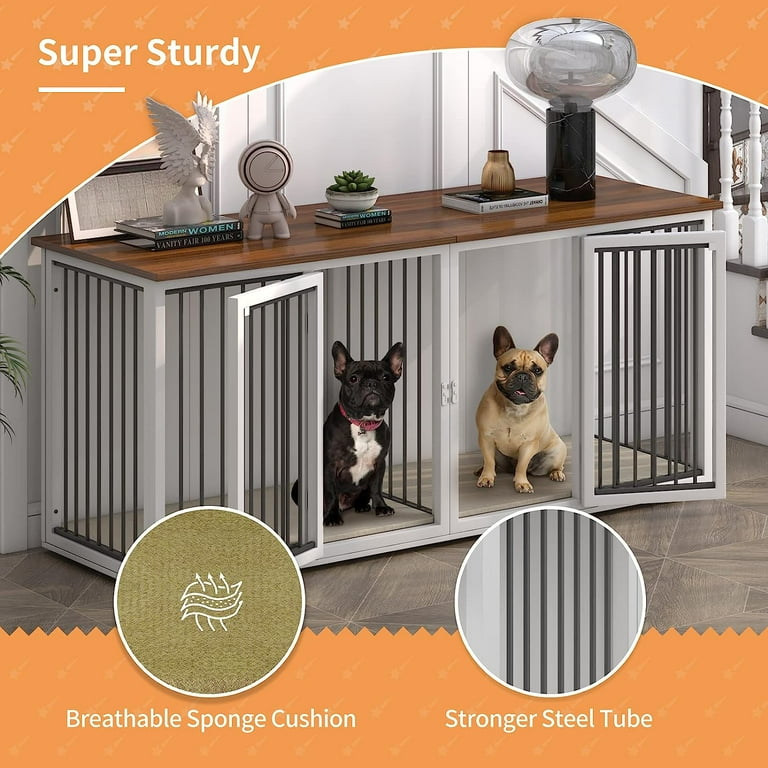 Large Dog Crate Furniture for 2 Dogs