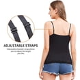 thumbnail image 4 of BeautyIn Camisole en Dentelle pour Femme Décontractée à Bretelles Spaghetti Ajustables Débardeurs Lot de 2, 4 of 6