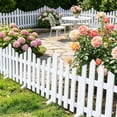 thumbnail image 4 of LHNFT White Plastic Garden Fence,Outdoor Yard Landscape Fencing Panel,for Lawn Flowerbed Borders, 4 of 6