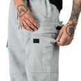 thumbnail image 3 of Pro Club Men's Heavyweight Fleece Cargo Pants, Heather Gray, 7X-Large, 3 of 3