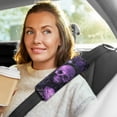 thumbnail image 6 of WOBOGO Skulls Jellyfish Purple Pattern Seat Belt Cover 2 Piece Soft Comfort Driving Shoulder Pad Suitable for All Cars and Backpacks, 6 of 8