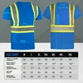 thumbnail image 7 of North 15 High-Visibility 4" Contrast Reflective Long Sleeve Blue Safety T-Shirt with Moisture Wicking Mesh-6681LS-XL, 7 of 7