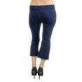 thumbnail image 4 of Vivian's Fashions Yoga Pants - Capri, Misses Size (Royal Blue, 2X), 4 of 4