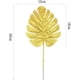 thumbnail image 2 of Paquete de 12 hojas de palma artificiales, hojas de monstera, plantas tropicales, seda, doradas, 2 of 5
