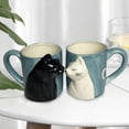 thumbnail image 4 of 1 par de tazas de café, taza de para la mañana, taza para beber, cristalería de 350 ml, taza de té de agua, tazas de leche para el dormitori Mango de copa azul Sunnimix Tazas de cerámica, 4 of 6