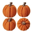 thumbnail image 4 of Rattan Style Resin Pumpkin Decor – Distressed Artificial Craft Ornament for Halloween, Thanksgiving, and Autumn Home Display, 4 of 8