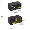 thumbnail image 2 of CKL 2 Port HDMI KVM Switch Triple Monitor for 2 Computers 3 monitors 4K 30Hz with Cables CKL-923HUA, 2 of 7