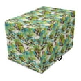 thumbnail image 1 of Botanical Dog Crate Cover, Abstract Exotic Leaves Floral Art Grunge Print Illustration, Easy to Use Pet Kennel Cover Small Dogs Puppies Kittens, 7 Sizes, Seafoam Apple Green, by Ambesonne, 1 of 1