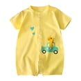 thumbnail image 3 of SROBPTY Newborn Boys Girls Rompers Print Short Sleeve Jumpsuit for 0-20M, 3 of 5