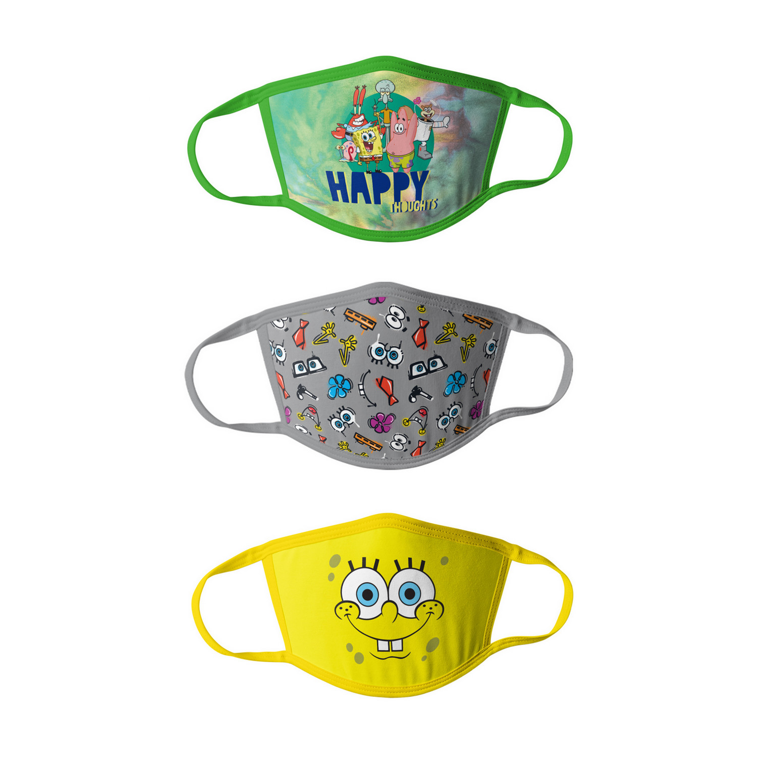 Sponge Bob Kids Face Masks - 6pk