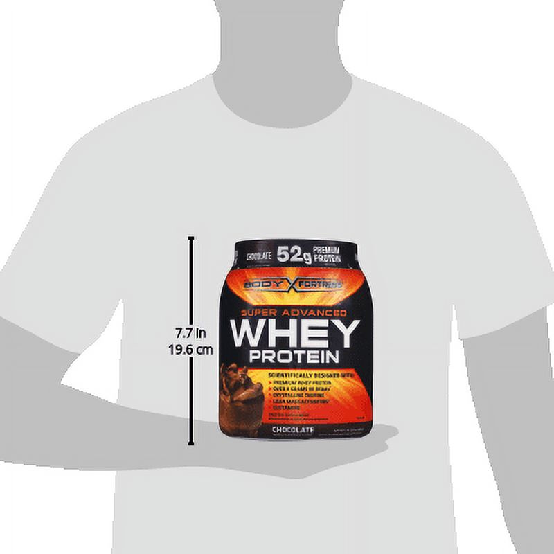 Body Fortress Super Advanced Whey Protein Powder, Chocolate, 1.95 lbs. - image 2 of 8