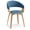Blue, variant on Simpli Home Lowell Bentwood Dining Chair with Light Wood in Blue Linen Look Fabric