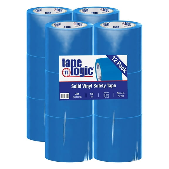 Partners Brand Tape,Vinyl,Safety,4x36 yd.,Blue,PK12 T9436B