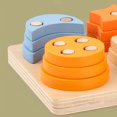 thumbnail image 5 of Bloques de construcción de madera Montessori para niños juguetes educativos de aprendizaje temprano rompecabezas de combinación de colores para niños de 1 2 y 3 años, 5 of 5