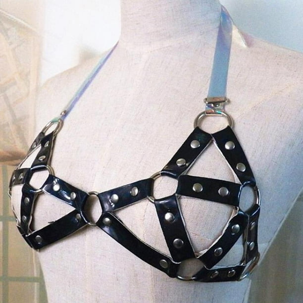 Cinturón de Cintura de Imitación Macarena Jaula Sujetador Arnés Bralette Talla Única