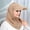 Khaki, variant on 2-in-1 Muslim Lace Hijab Baseball Cap, Ribbed Knit Adjustable Modest Headscarf Daily Fashion Wear Wine