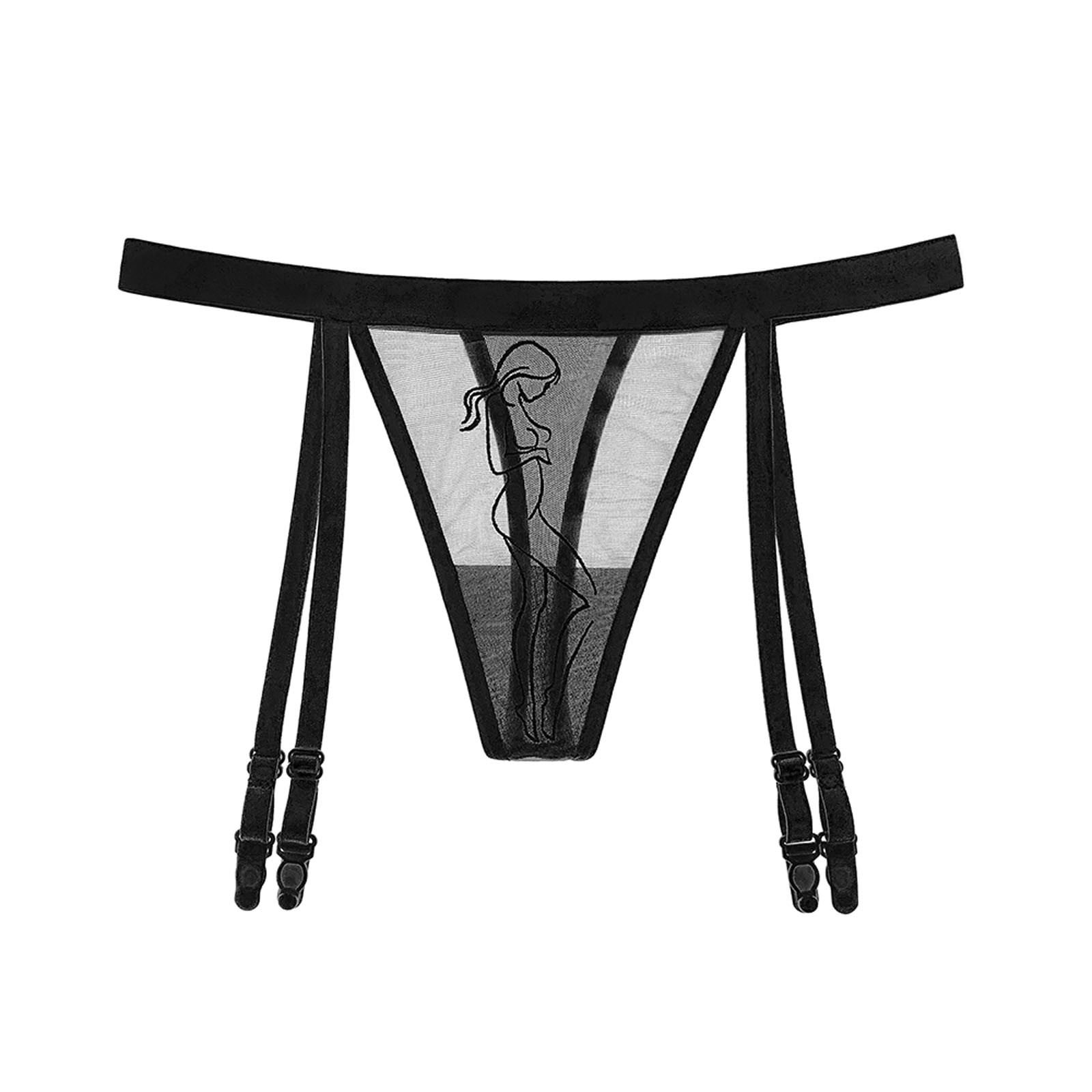 Women Panties Seamless Thongs Lace Bikini G String Thong Ladie Garter Belt Thong Underwear 