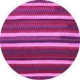 thumbnail image 1 of Ahgly Company Indoor Round Abstract Pink Contemporary Area Rugs, 4' Round, 1 of 4