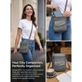 thumbnail image 3 of Deago Small Crossbody Bags for Women Vintage Soft PU Leather Cell Phone Purse Wallet Handbags Travel Shoulder Bag with Adjustable Strap (Gray), 3 of 9