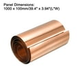 thumbnail image 2 of Copper Sheet Roll, Metal Foil Plate 1000mm x 100mm x 0.15mm, 1 Pack, 2 of 5