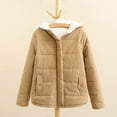 thumbnail image 2 of Pompotops Manteau Chaud à Capuche pour Femmes Veste Ajustée d'Hiver avec Poches en Liquidation, 2 of 8