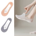 thumbnail image 2 of 5 Pairs Women's Anti Slip Low Cut Invisible Socks Super Thin Ice Silk Not Show Design Liner Socks For Office And Travel, 2 of 21