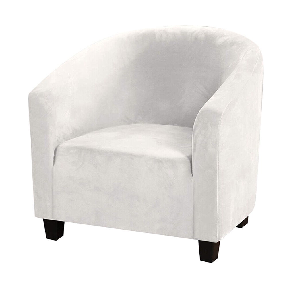 TOPCHANCES Tub Chair Covers for Armchairs, Tub Sofa Slipcover, Polyester Club Chair Slipcover, Stretch Armchair Slipcover for Dining Living Room Office Reception, Beige, 1 Pack
