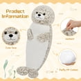 thumbnail image 5 of MorisMos 39" Giant Seal Stuffed Animal, Long Seal Plush Body Pillow, Hugging Soft Stuffed Ocean Seal Plush, 5 of 8