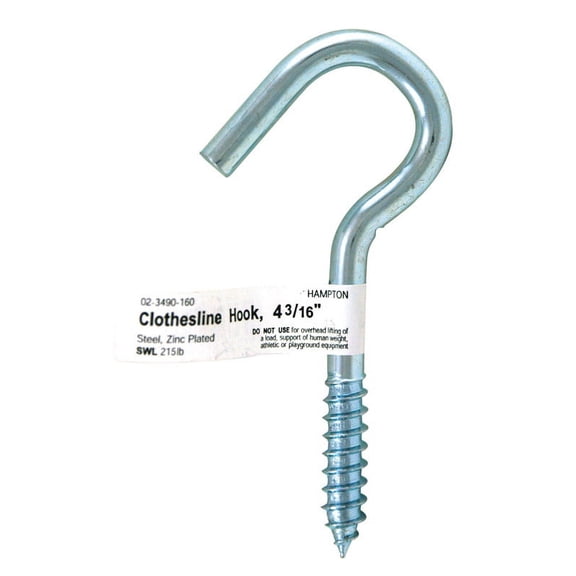 HOOK CLOTHSLN 3/8X4.19
