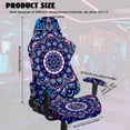 thumbnail image 7 of Jeiento Purple Boho Mandala Gaming Chair Cover with Armrest Cover Universal Computer Rotating Chair Slipcover Gaming Reclining Chair Protection with Elastic Band, 7 of 7