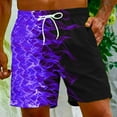 thumbnail image 2 of Fheaev Swim Trunks Quick Dry Swimming Shorts For Men Beachwear Outdoor Drawstring Board Short Funny Swimwear Bathing Suits Men's Flame Printing Special Print Beach Trouser Shorts Pant, 2 of 8
